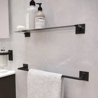 Håndkleholder Eden Svart Matt 45 cm